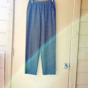 Vintage Alfred Dunner Black White Stretchy Trousers Pants